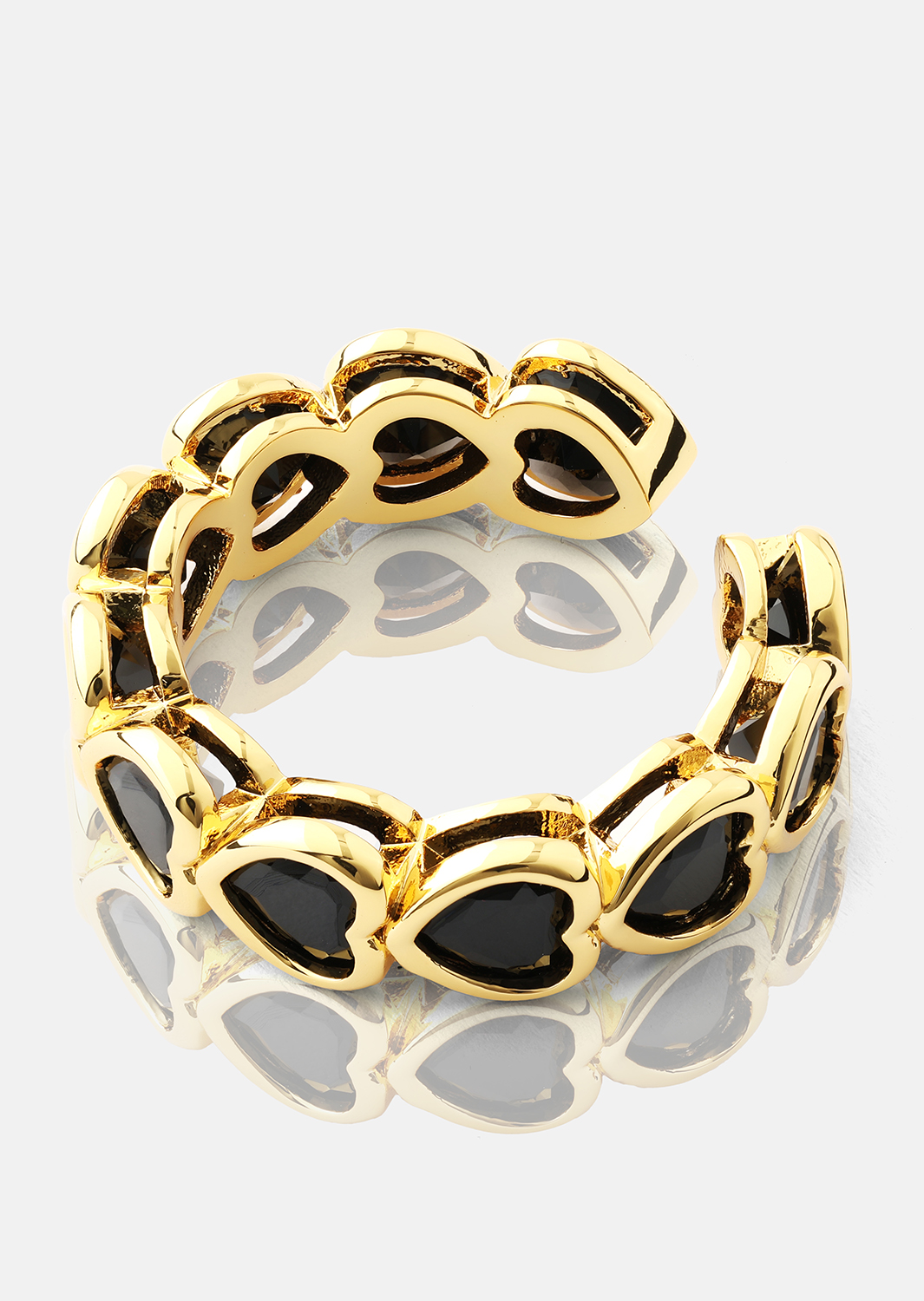 Anillo Eternal Night Heart - 18k Chapado en oro