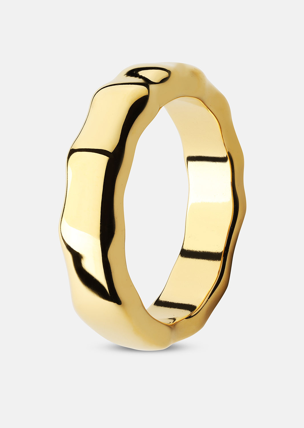 Anillo Sculpted Flow - 18k Chapado en oro