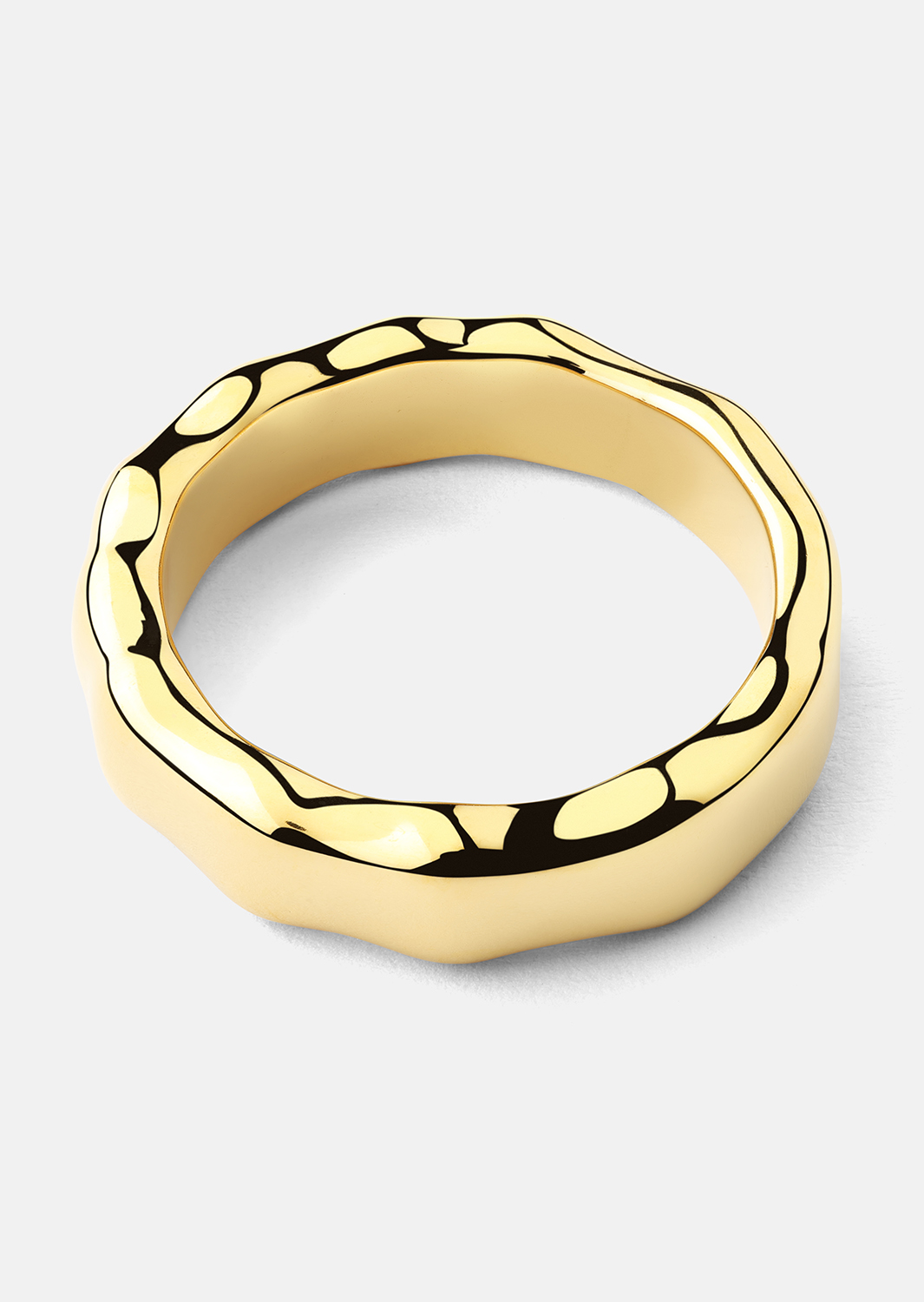Anillo Sculpted Flow - 18k Chapado en oro
