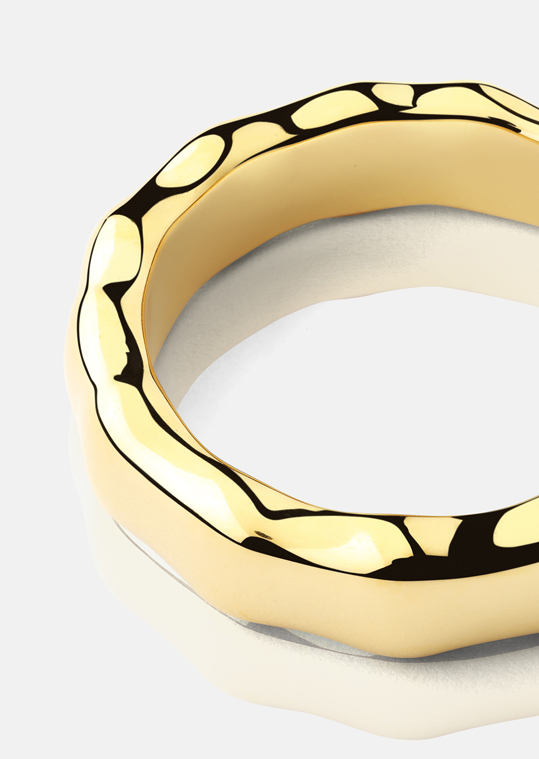 Anillo Sculpted Flow - 18k Chapado en oro