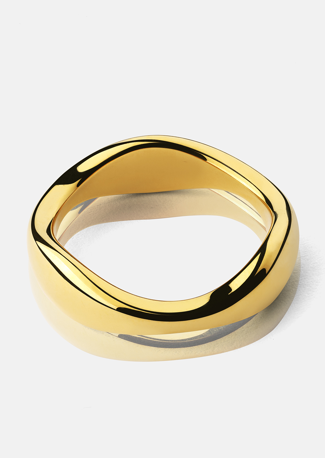 Anillo Organic Curve - 18k Chapado en oro