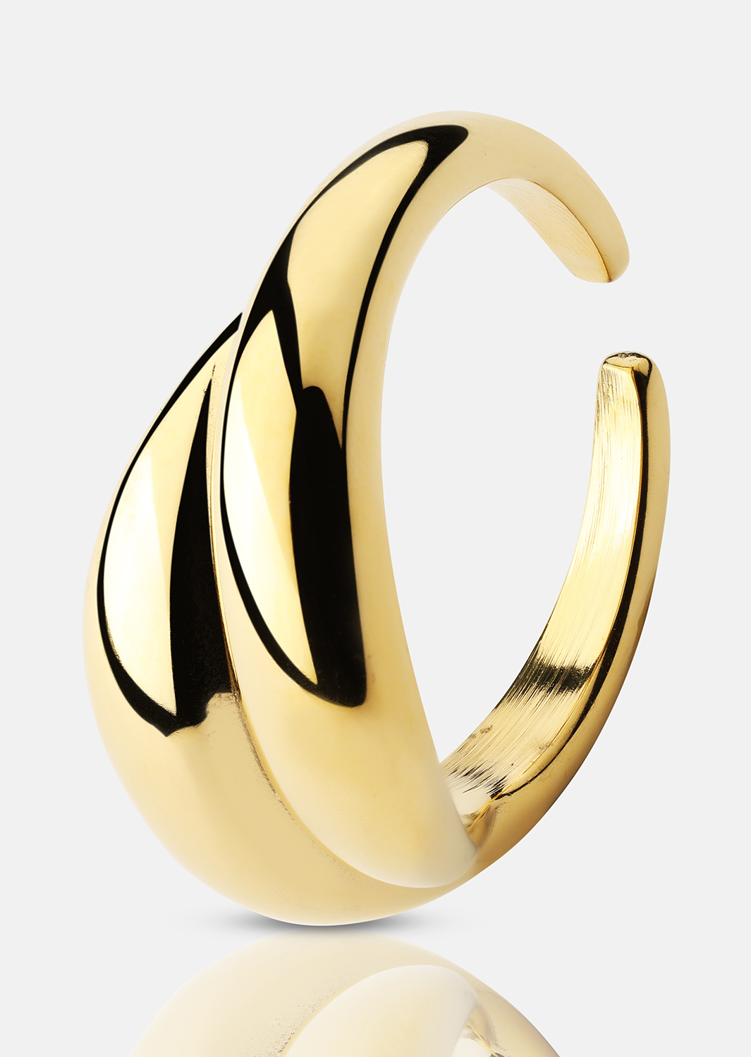 Anillo Wave Bold - 18k Chapado en oro