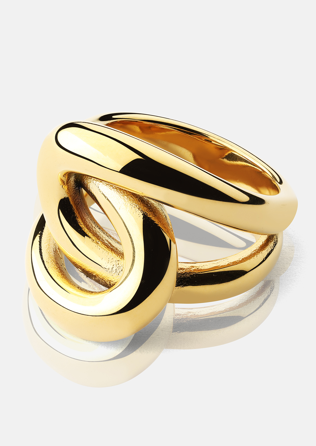 Anillo Infinity Knot - 18k Chapado en oro