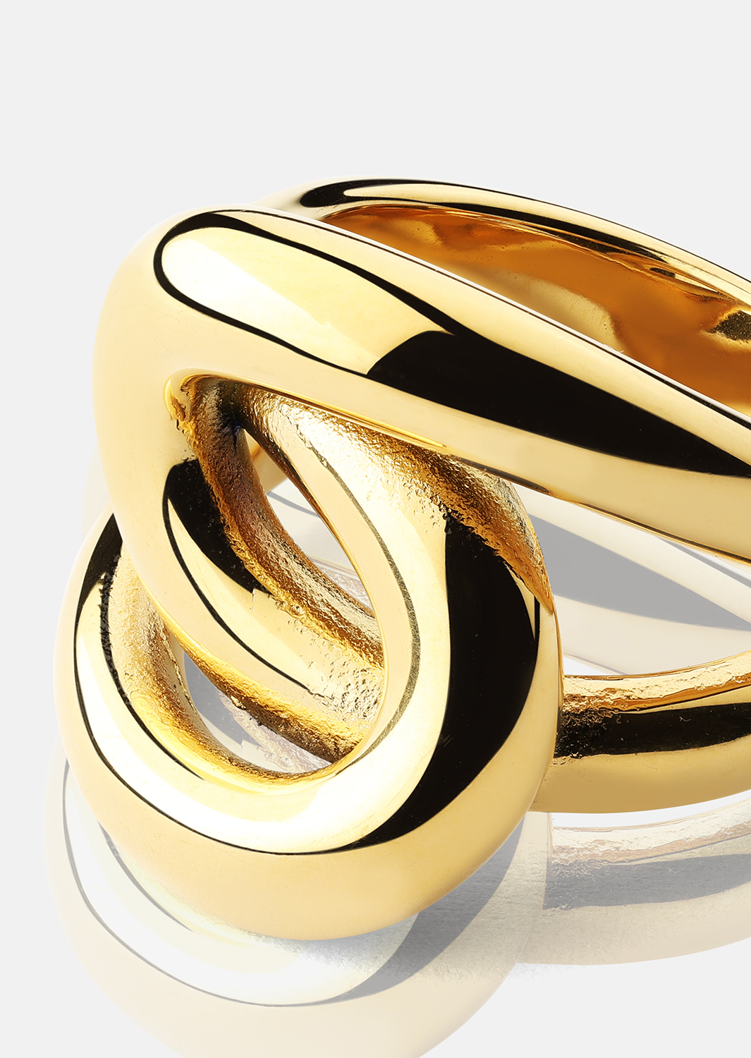 Anillo Infinity Knot - 18k Chapado en oro