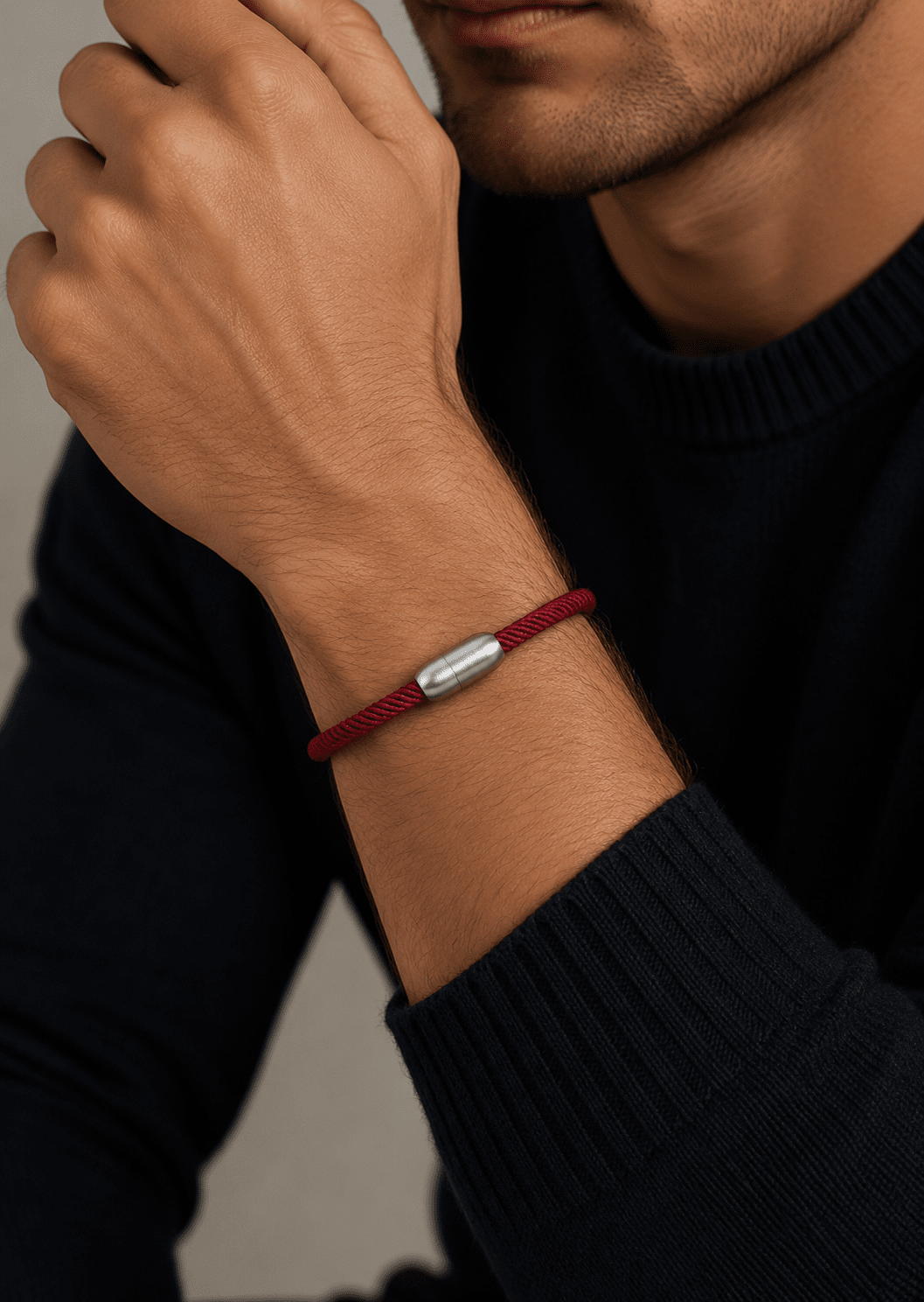 Pulsera de cordón Crimson Nobility